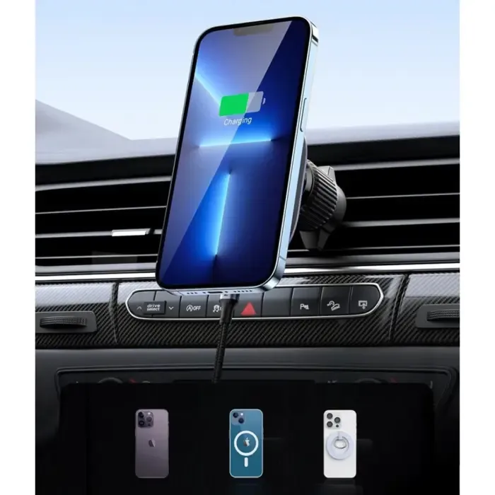 ugreen magsafe auto punjač, 15w, magnetni, bežični/indukcijski, crni - slika 3