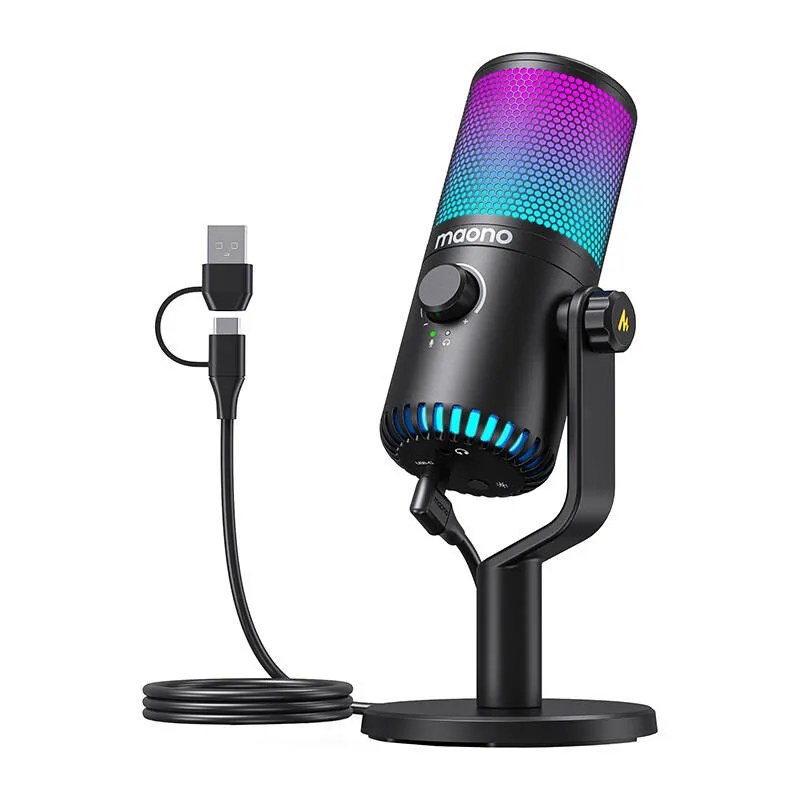 gaming microphone maono dm30rgb (black) - slika 3