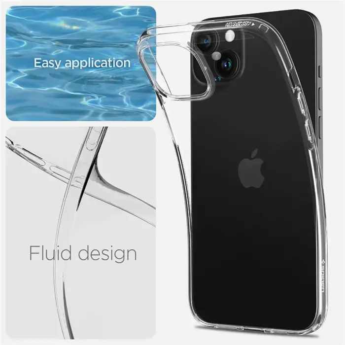 spigen liquid crystal, zaštitna maska za telefon, prozirna - iphone 15 plus (acs06647) - slika 4
