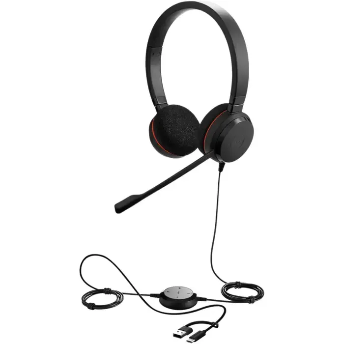 jabra evolve 20 (black, microsoft teams version, usb-c and usb-a, stereo) - slika 2