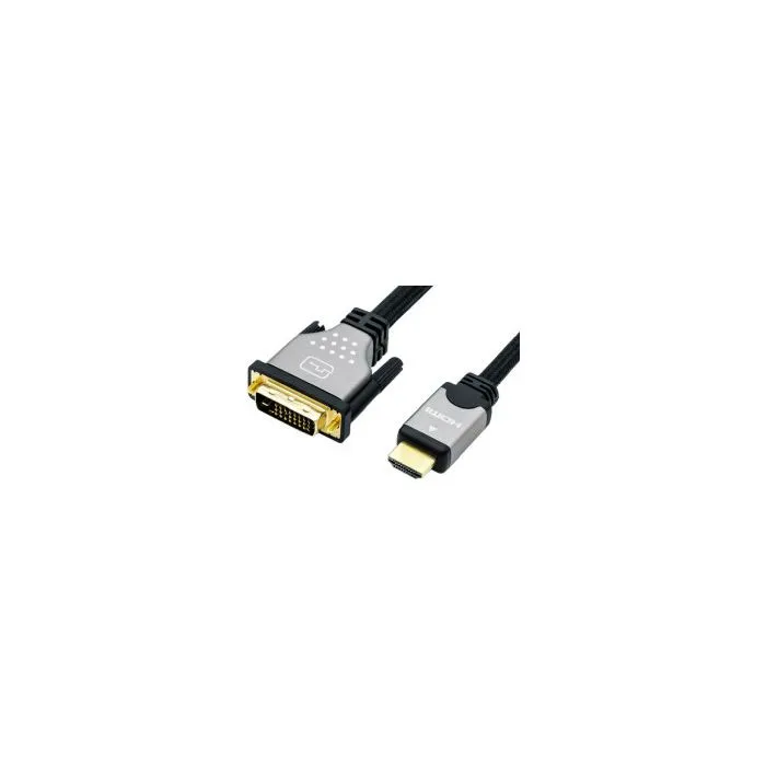 roline dvi kabel, dvi-d (24+1) - hdmi, dual link, m/m, 3.0m, crno/sivi - slika 1