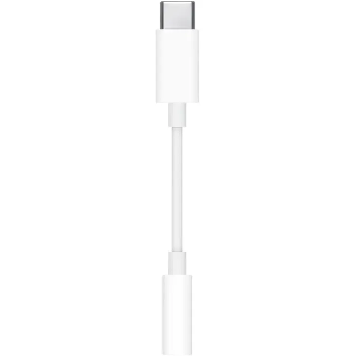 apple usb headphone adapter, usb-c plug > 3.5mm jack socket (white, for headphones) - slika 1