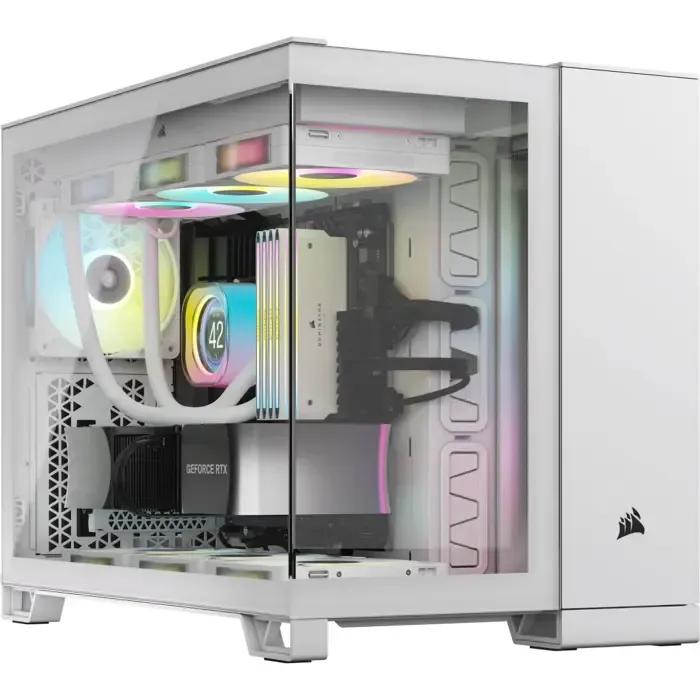 corsair 2500x rgb micro tower white - slika 1