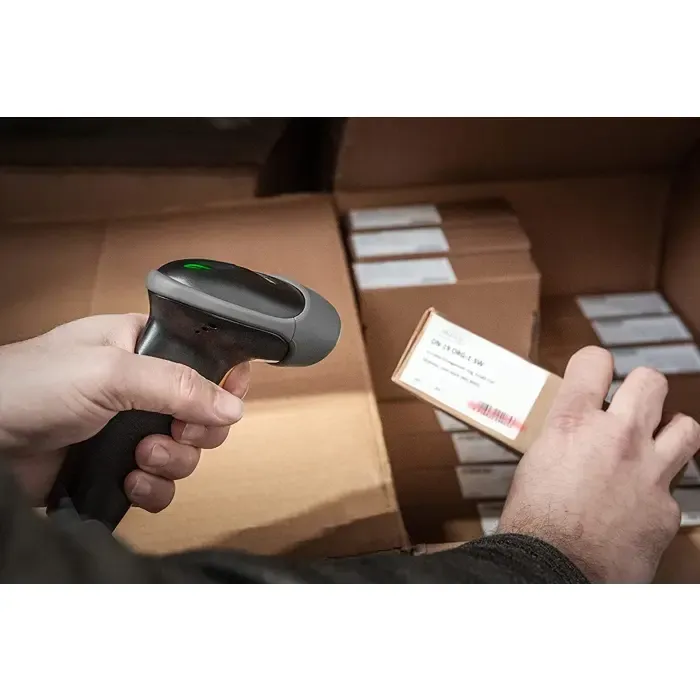 digitus 1d barcode handheld scanner, barcode scanner (grey/black) - slika 2