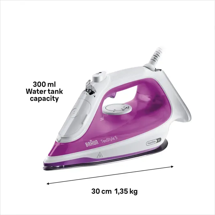 braun houshold texstyle 5 si 5225 pu (purple/white) - slika 3