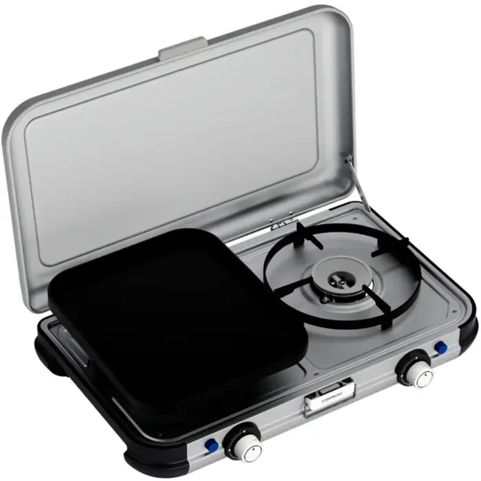 campingaz camping kitchen 2 grill & go caravan, 30 mbar (grey/black, 2x 2kw, model 2025) - slika 4