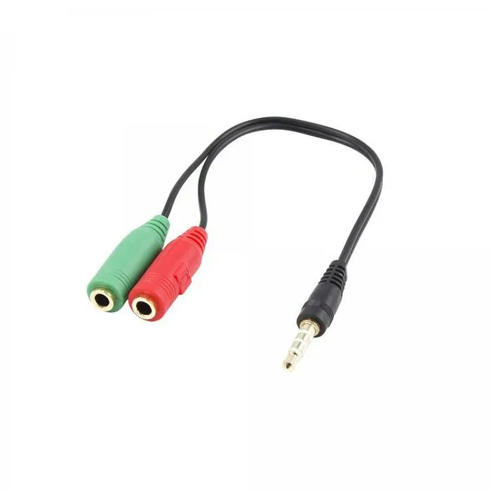 white shark gaming kabel 3,5mmx2 3p-3,5mm 4p f/m 0,2m - slika 2