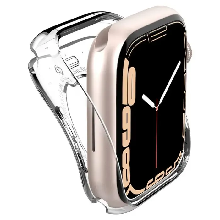 spigen liquid crystal, zaštitna maska za apple pametni sat, prozirna (45mm/44mm), acs04196 - slika 2