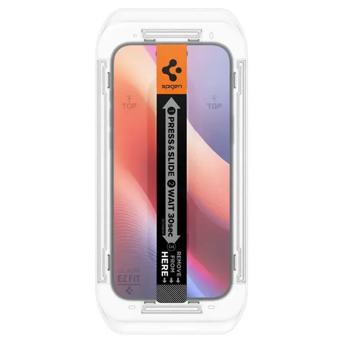 spigen glass tr ez fit 2 pack, transparency - iphone 16 pro (agl07928) - slika 4