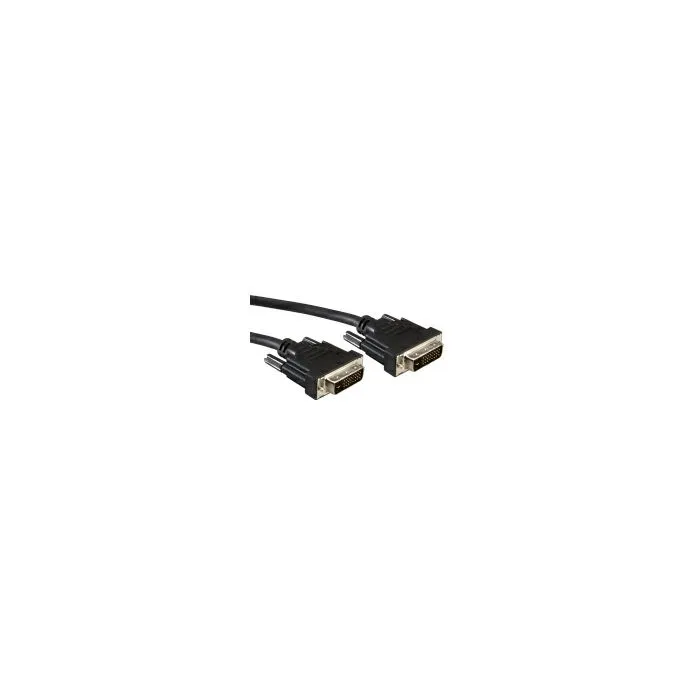 roline value dvi kabel, dvi-d (24+1) dual link, m/m, 2.0m, crni - slika 1