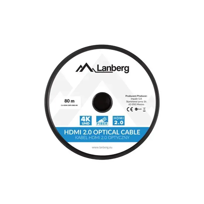 lanberg ca-hdmi-20fb-0800-bk optical cable hdmi m/m 80m v2.0 4k aoc - slika 5