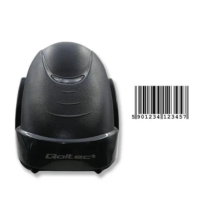 qoltec 50876 laser scanner 1d | usb | black - slika 5