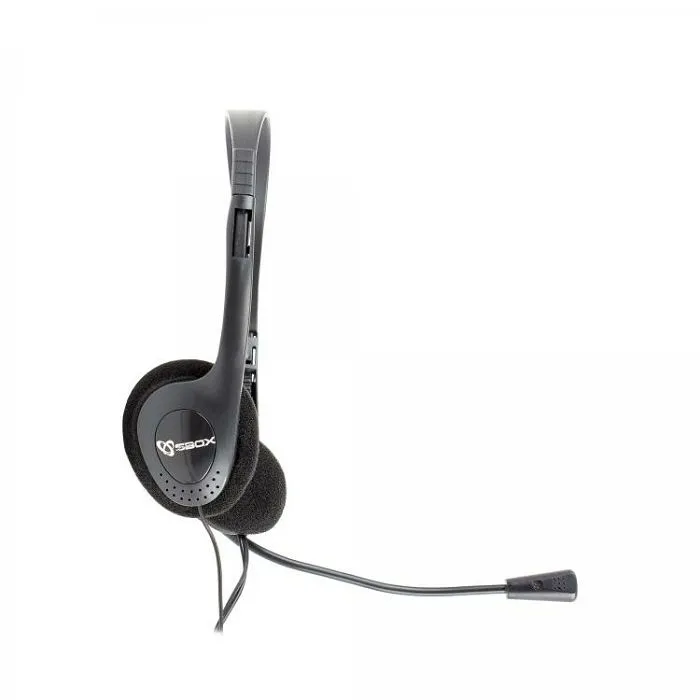 sbox on-ear desktop slušalice s mikrofonom hs-201 crne - slika 2