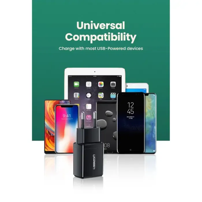 ugreen punjač, 2,1a, usb-a, crni - slika 4