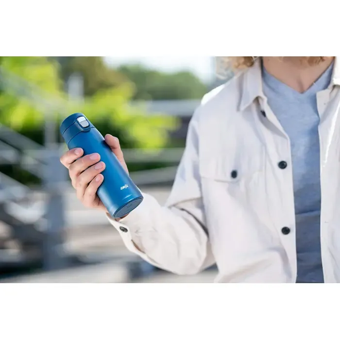 emsa travel mug light thermal mug 0.4 liters (dark blue, flip lid) - slika 4