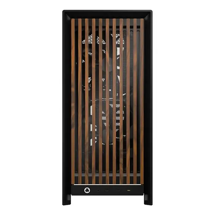 corsair frame 5000d wood rs midi tower black, walnut - slika 3