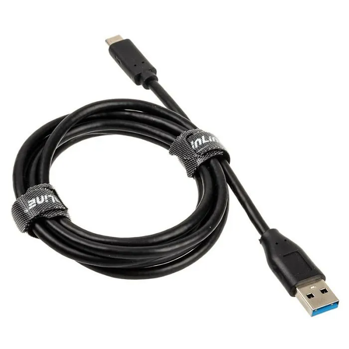 inline usb 3.2 gen.2 kabel, typ c auf a stecker/stecker, black - 1,5m 35714 - slika 2