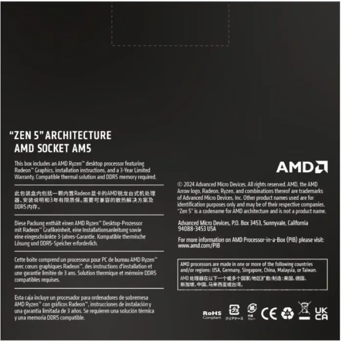 amd ryzen 9 9900x processor am5 - slika 5