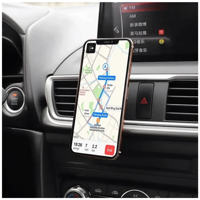 hoco. držač za mobilne uređaje, magnetni, alu tijelo - ca47 metal black - slika 4