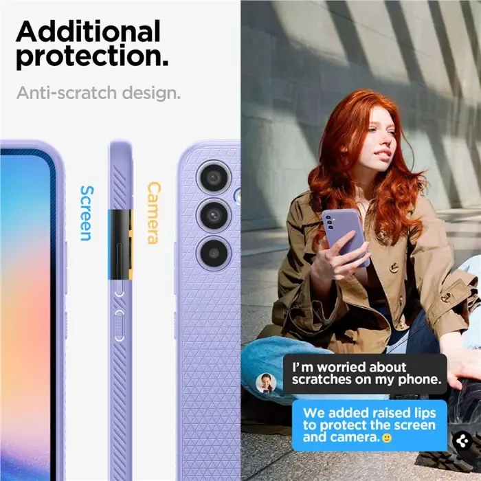 spigen liquid air, zaštitna maska za telefon, ljubičasta - samsung galaxy a34 5g (acs06104) - slika 4