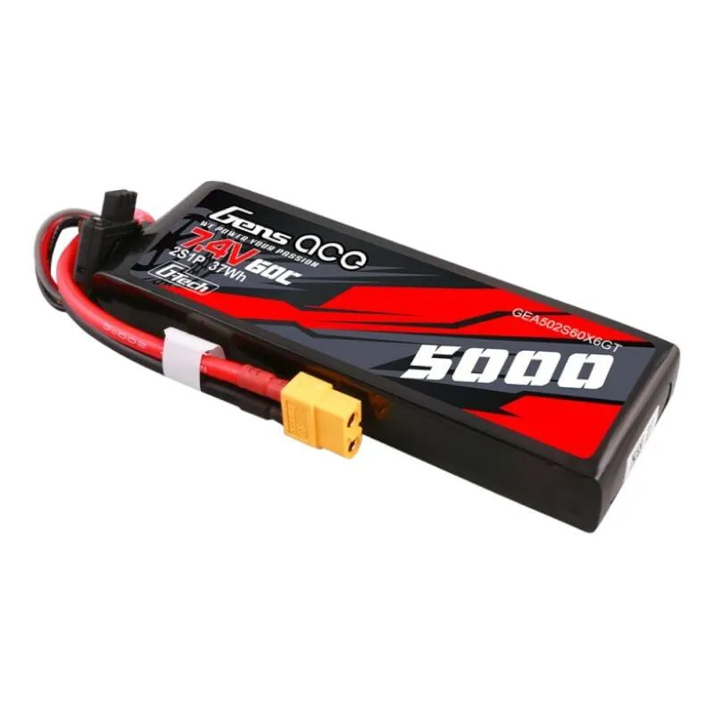gens ace g-tech 5000mah 7.4v 60c 2s1p lipo pc material case with xt60 plug - slika 3