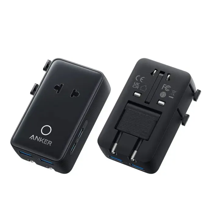 anker nano travel adapter 5-in-1, 20w, black - slika 1