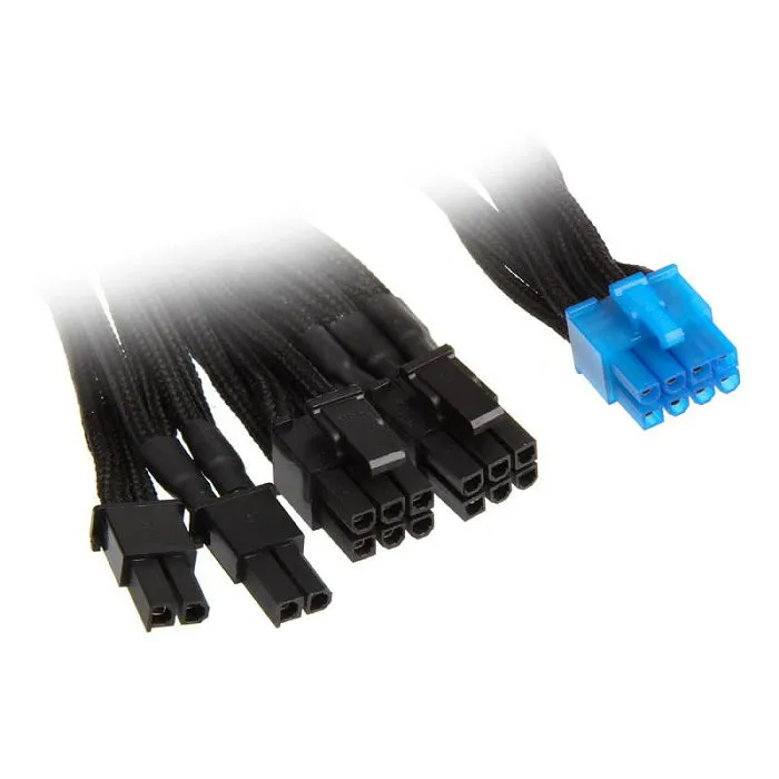 silverstone 6+2-pcie-kabel (2x) für modulare napajanjee - 550mm sst-pp06b-2pcie70 - slika 1