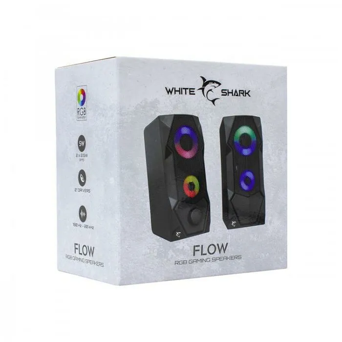white shark rgb gaming 2.0 stereo zvučnici gsp-634 flow - slika 5