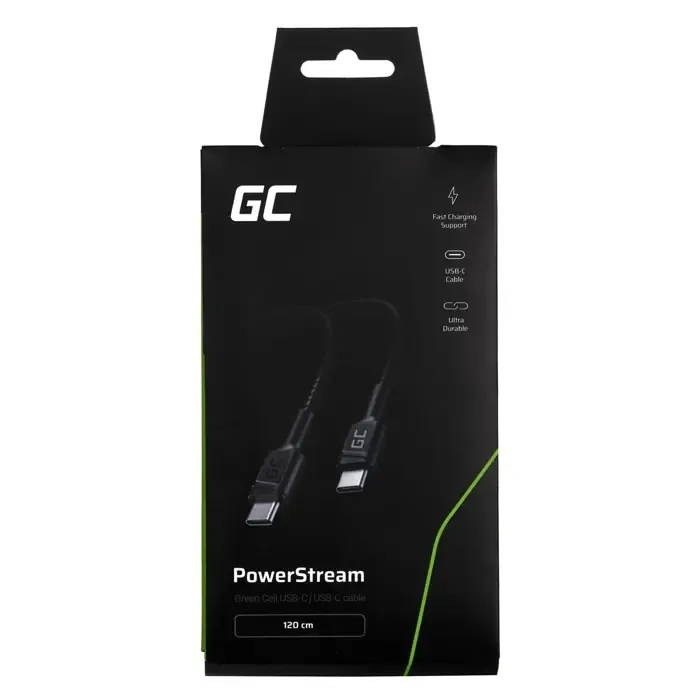 green cell kabgc30 usb cable usb 2.0 1.2 m usb c black - slika 4