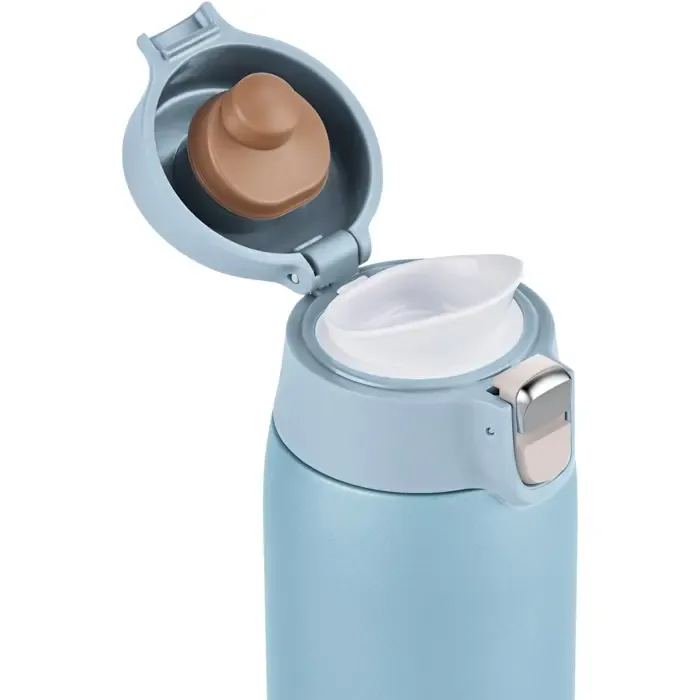 emsa travel mug light thermal mug (light blue, 0.4 liters, flip lid) - slika 3