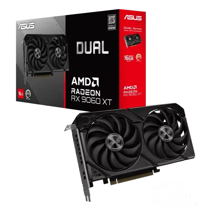 asus dual radeon rx 9060 xt 16gb gddr6, dual-rx9060xt-16g - slika 1