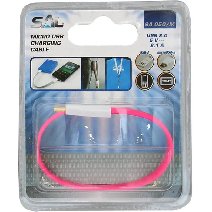 home usb a na usb micro kabel, 2.1a, dužina 21,5cm, flat - sa 050/m - slika 2