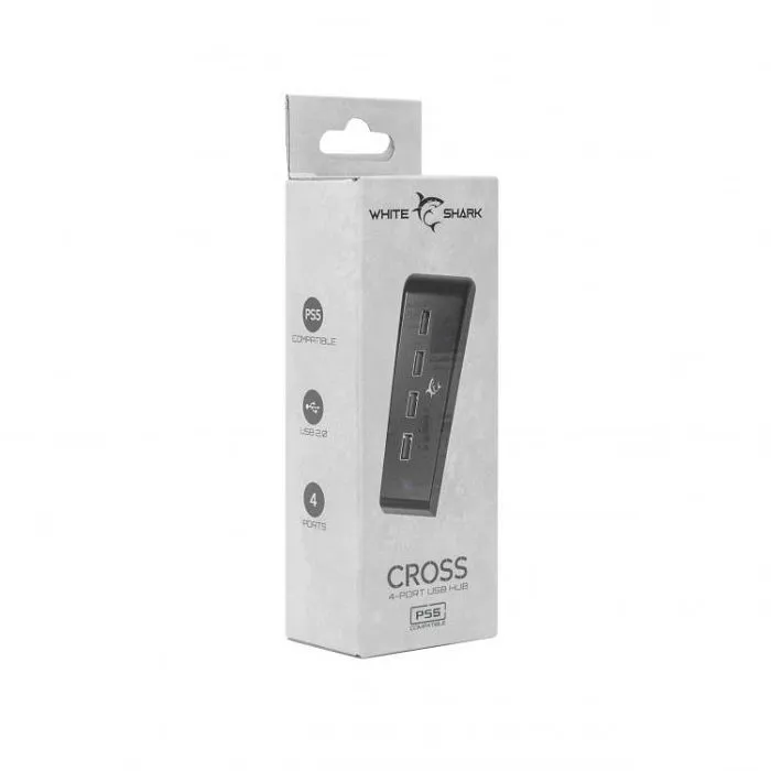 WHITE SHARK PS5 USB hub PS5-0576 CROSS 4 utora crni - Strmec, Sveta Nedelja