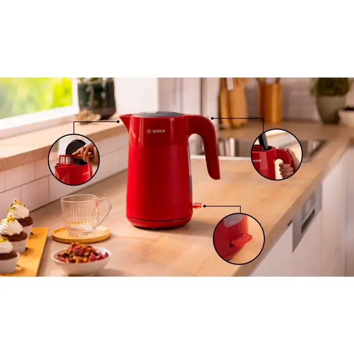 bosch mymoment twk2m164 kettle (red, 2,400 watts, 1.7 liters) - slika 2