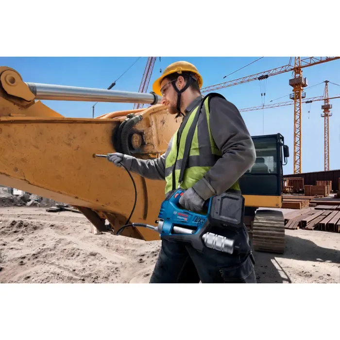 bosch powertools cordless grease gun gfp 18v-10 professional solo, 18volt (blue/black, without battery and charger) - slika 3