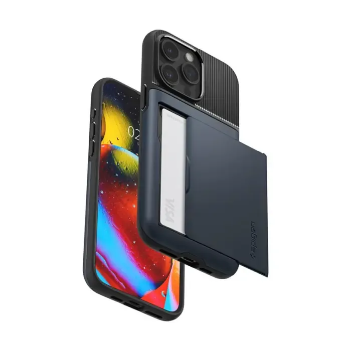 spigen slim armor cs, metal slate - iphone 15 pro (acs06730) - slika 4