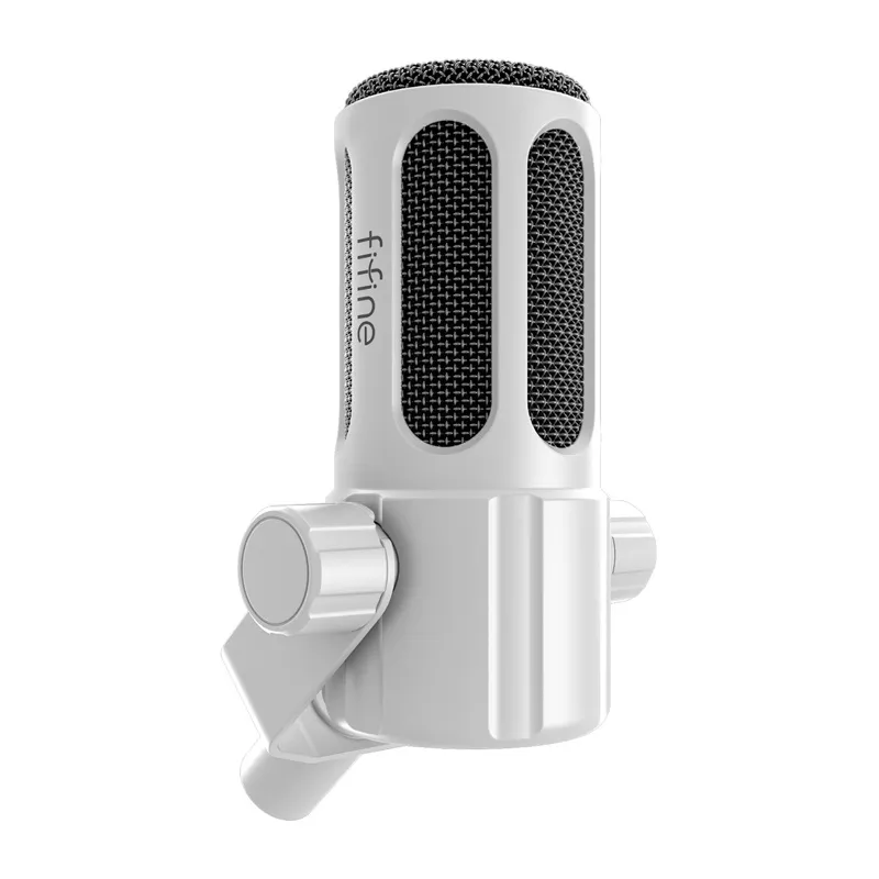 fifine tank1 dynamic microphone (white) - slika 1