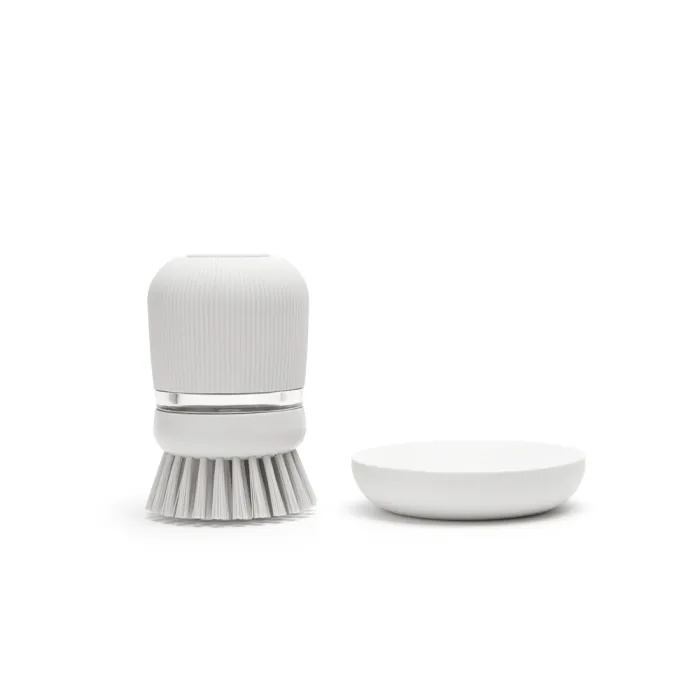 brabantia dish brush with soap dispenser, light gray - slika 2