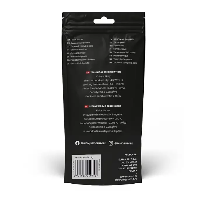savio tg-04 4g heat sink compound thermal paste 14.5 w/m·k - slika 5