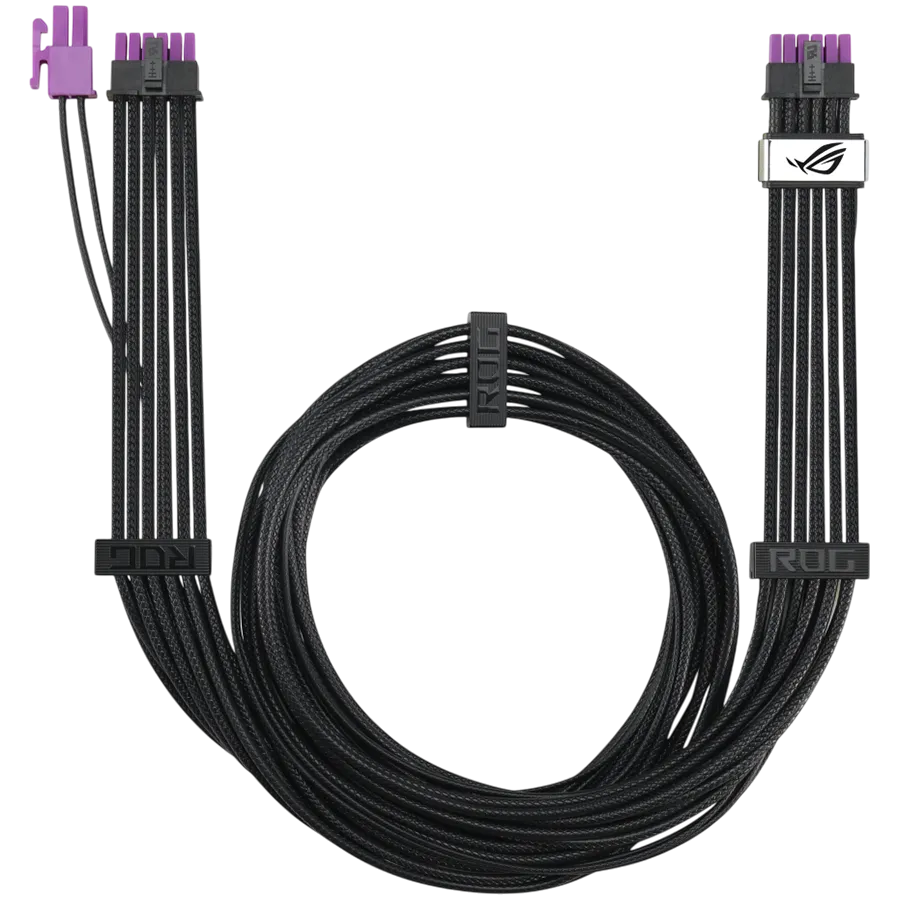 asus rog equalizer kabel, 12v-2x6 pcie, 1x pcie 16-pin, 750mm - 90ye00bn-b0qa00-a - slika 2