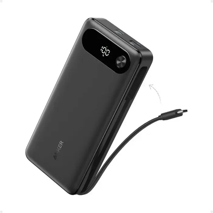 anker powerbank 20000 mah, 87w with built-in usb-c cable, black - slika 5