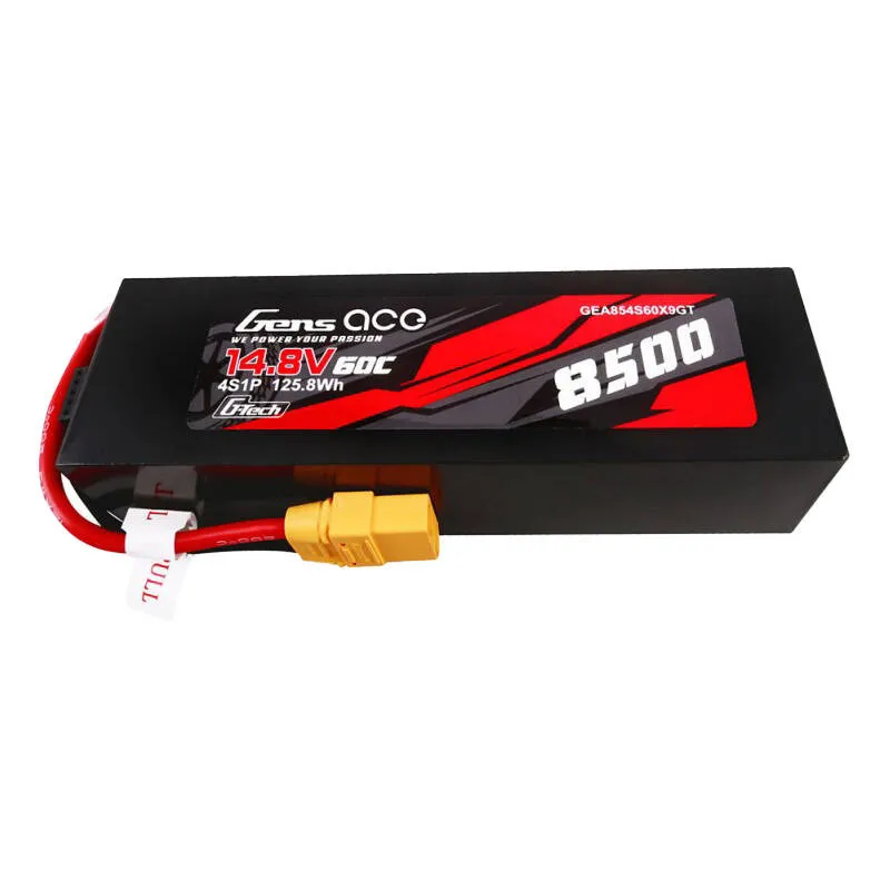 gens ace g-tech 8500mah 14.8v 60c 4s1p lipo battery pack pc material case with xt90 plug - slika 1