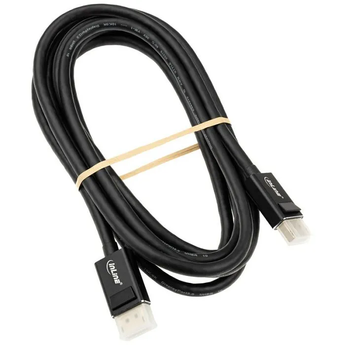 inline displayport 2.0 kabel, 8k4k uhbr, black - 3m 15403p - slika 2