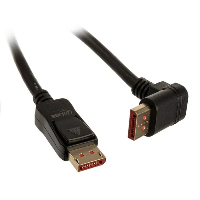 inline 8k (uhd-2) displayport kabel, nach oben gewinkelt, black - 2m 17152o - slika 1