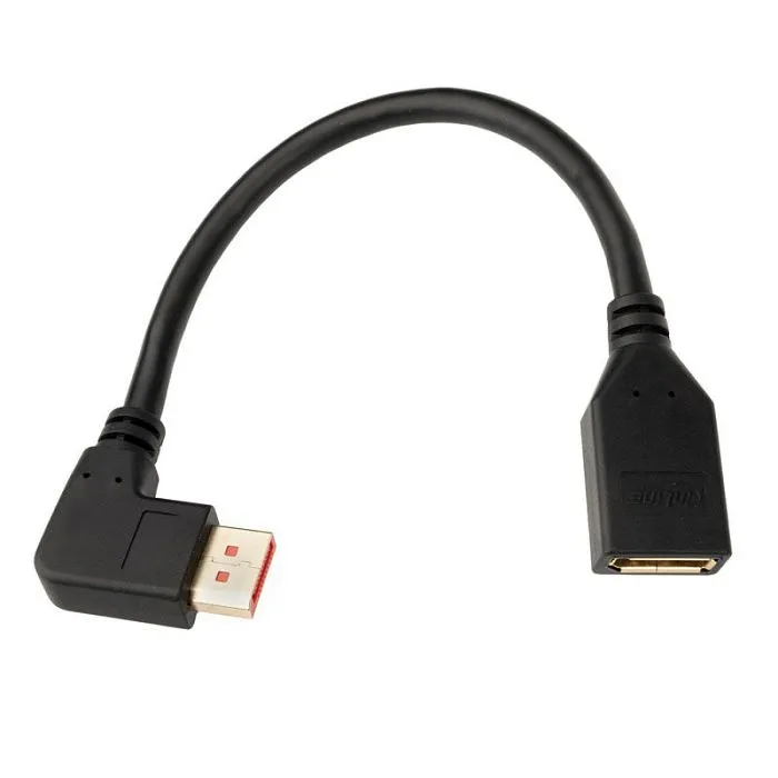 inline displayport adapterkabel, 8k4k, rechts gewinkelt - 0,15m 17159r - slika 2