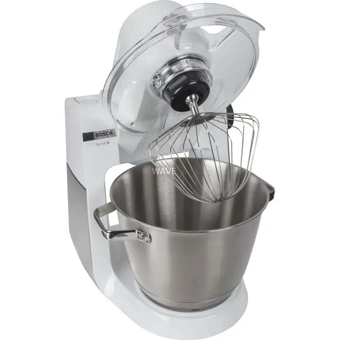 bosch mum6ew22 food processor (white/stainless steel, 1,600 watts, series 6, patisserie set, mixer attachment) - slika 3