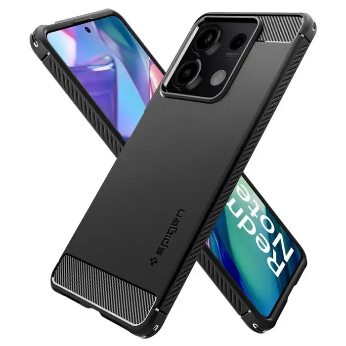 spigen rugged armor, matte black - xiaomi redmi note 13 5g - slika 5