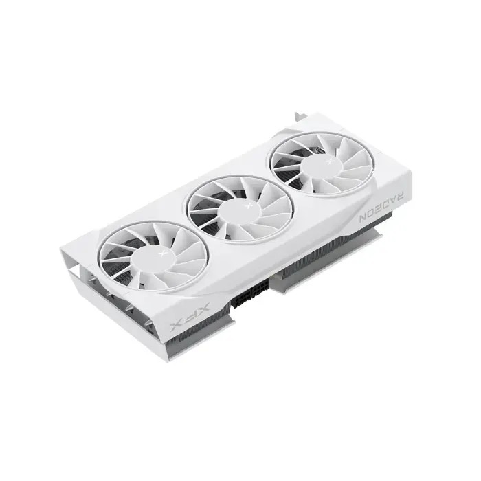 xfx swift rx 9070gre white tri-fan 12gb graphics card - slika 3
