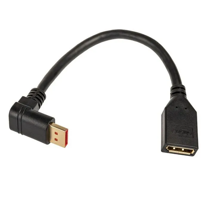 inline displayport adapterkabel, 8k4k, nach unten gewinkelt - 0,15m 17159u - slika 2