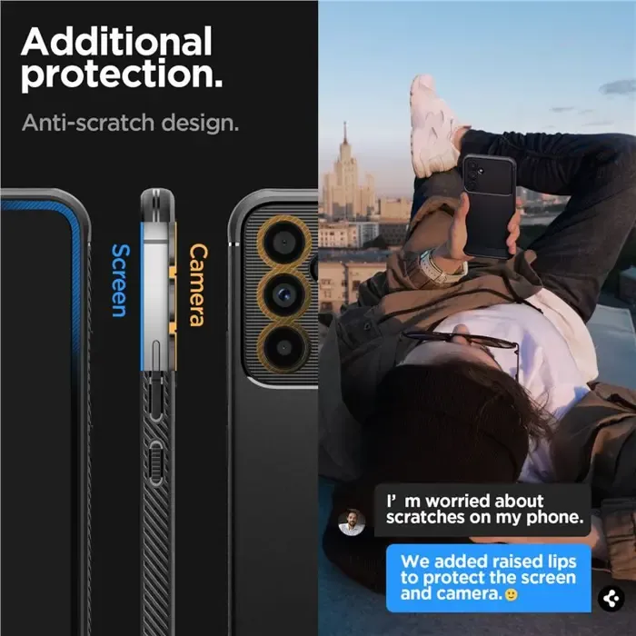 spigen rugged armor, zaštitna maska za telefon, crna - samsung galaxy a54 5g (acs05888) - slika 4